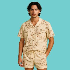 Malibu Beach Club “Good Vibes Island” Matching Set | Size L | Tropical Floral